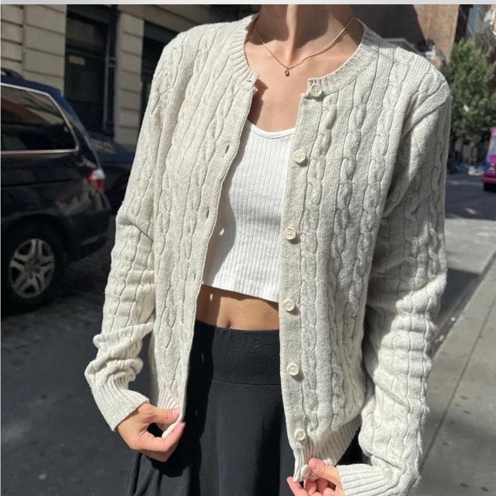 Brandy Melville cable knit cardigan